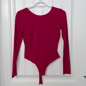 Hot pink bodysuit